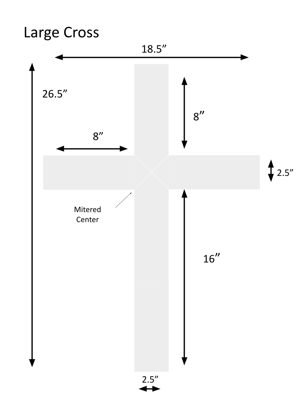 Reclaimed Wood Cross - Large
