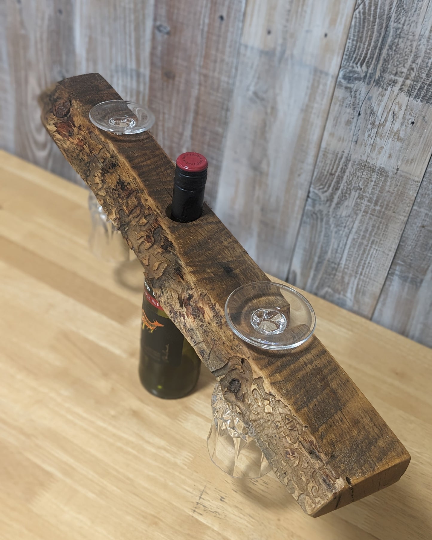 Balancing Wine Glass Display